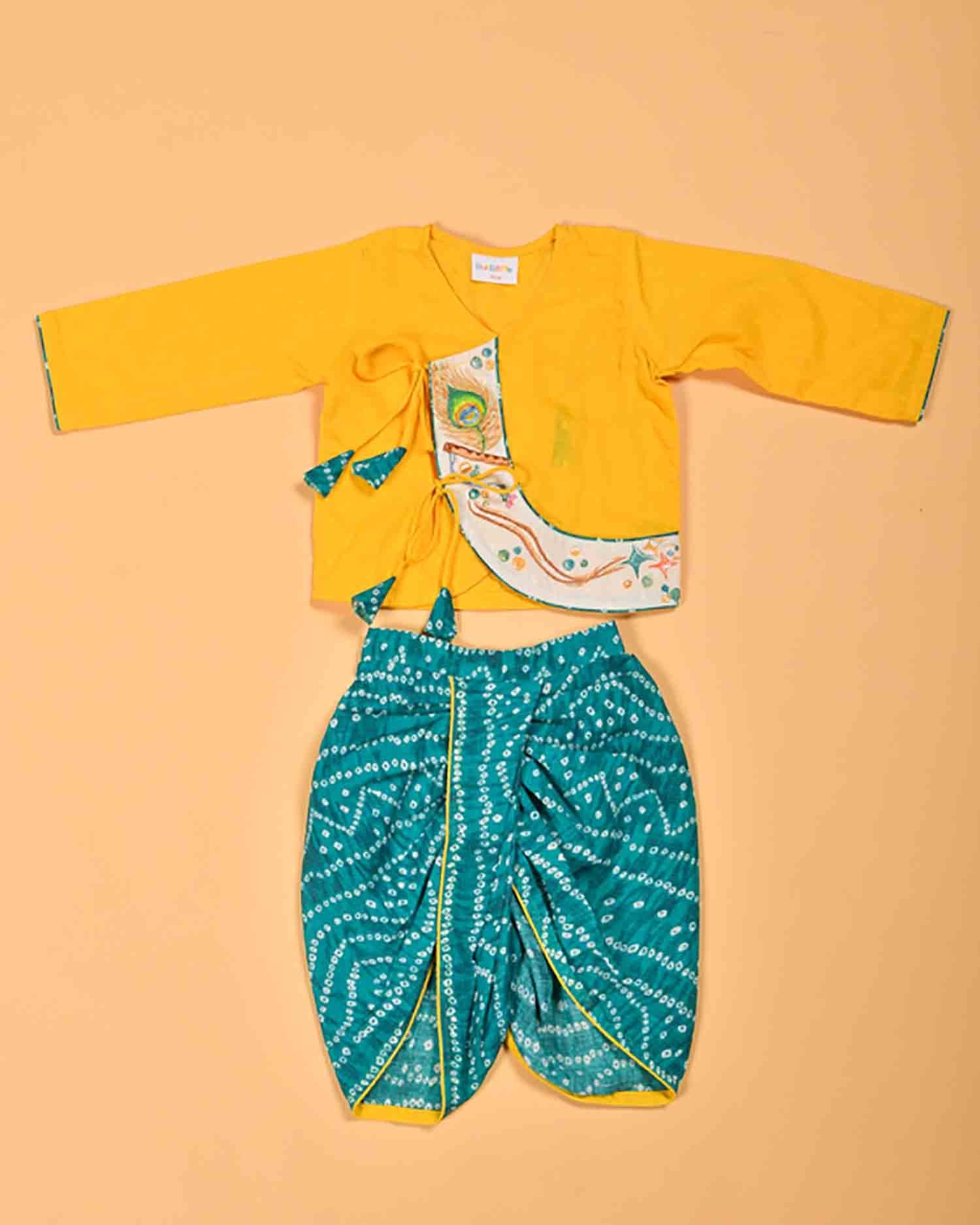 Bansuri Hand painted Dhoti Kurta Set