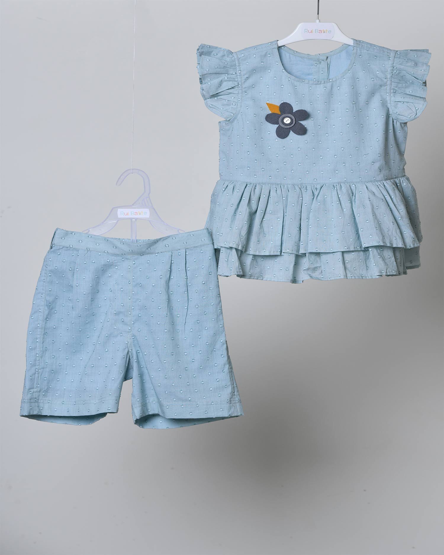 Sea green top n shorts