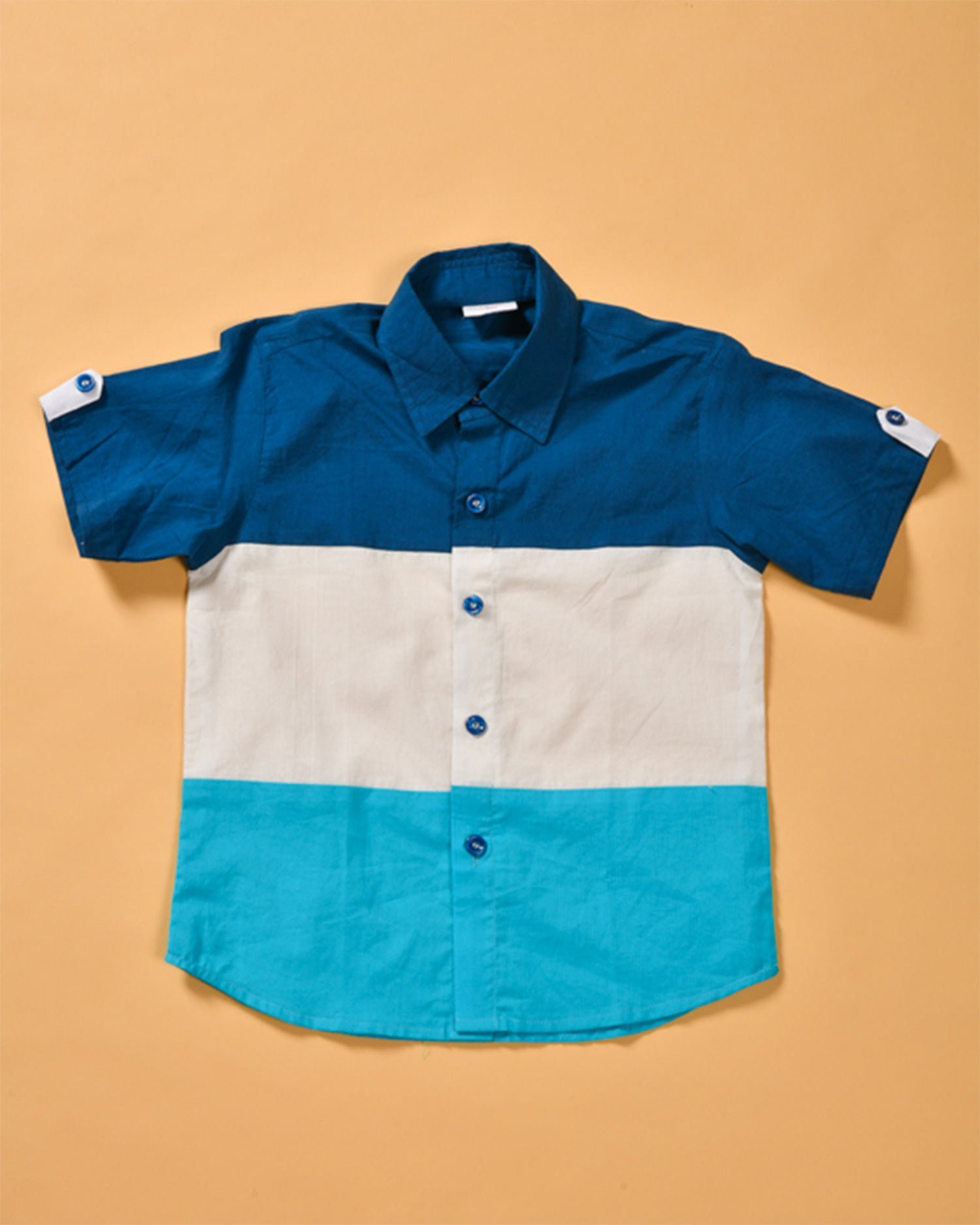 Tri-color half sleeve shirt