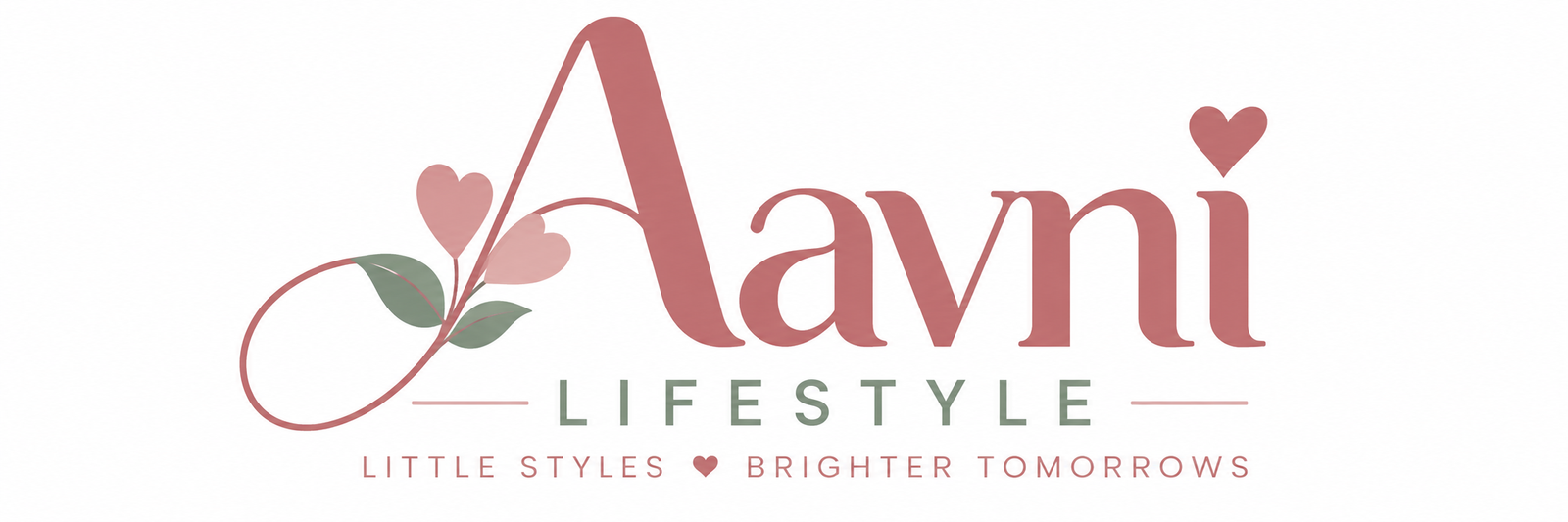 Aavni Lifestyle Logo with Floral Heart Motif