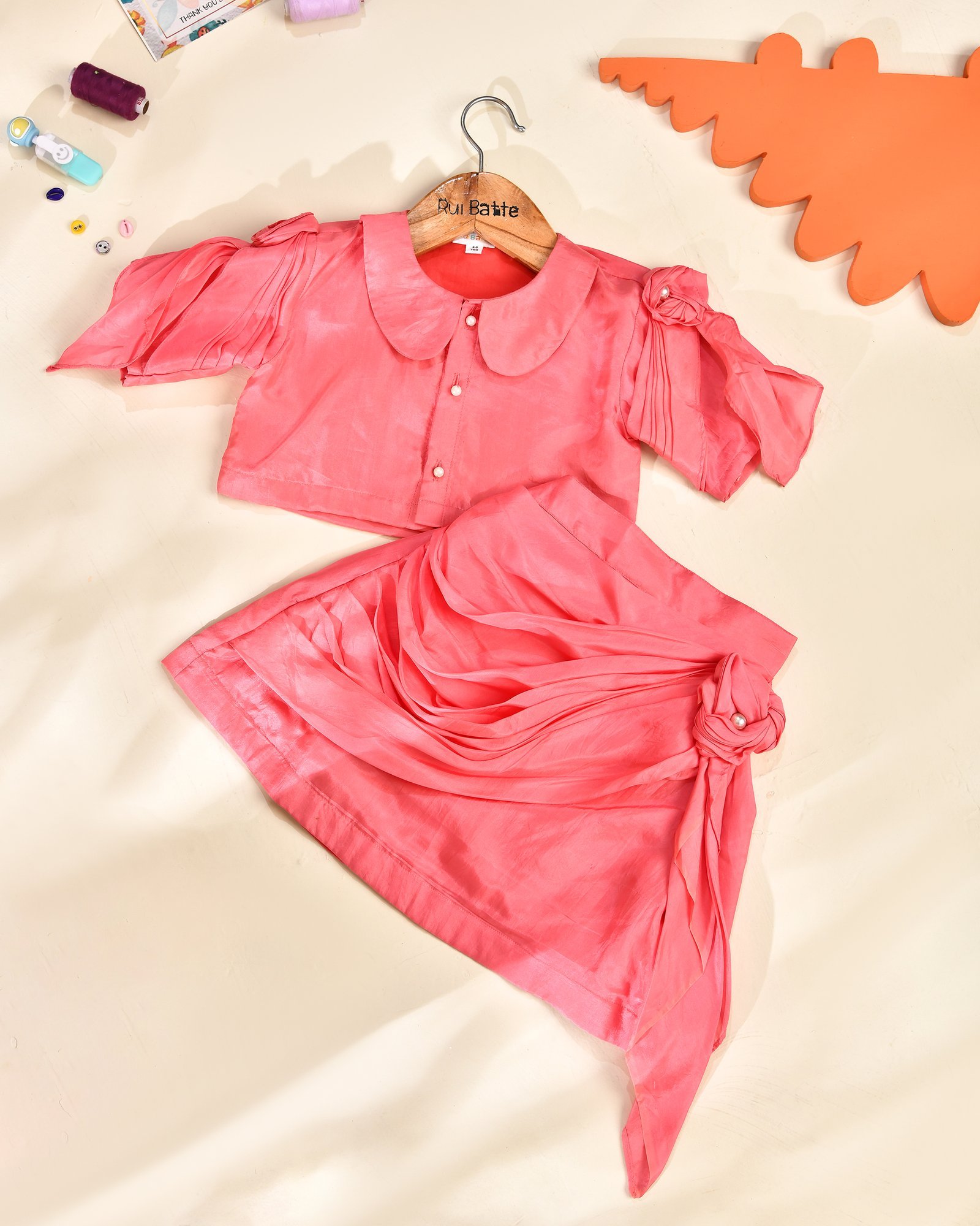 Designer Short Skirt With Crop Top