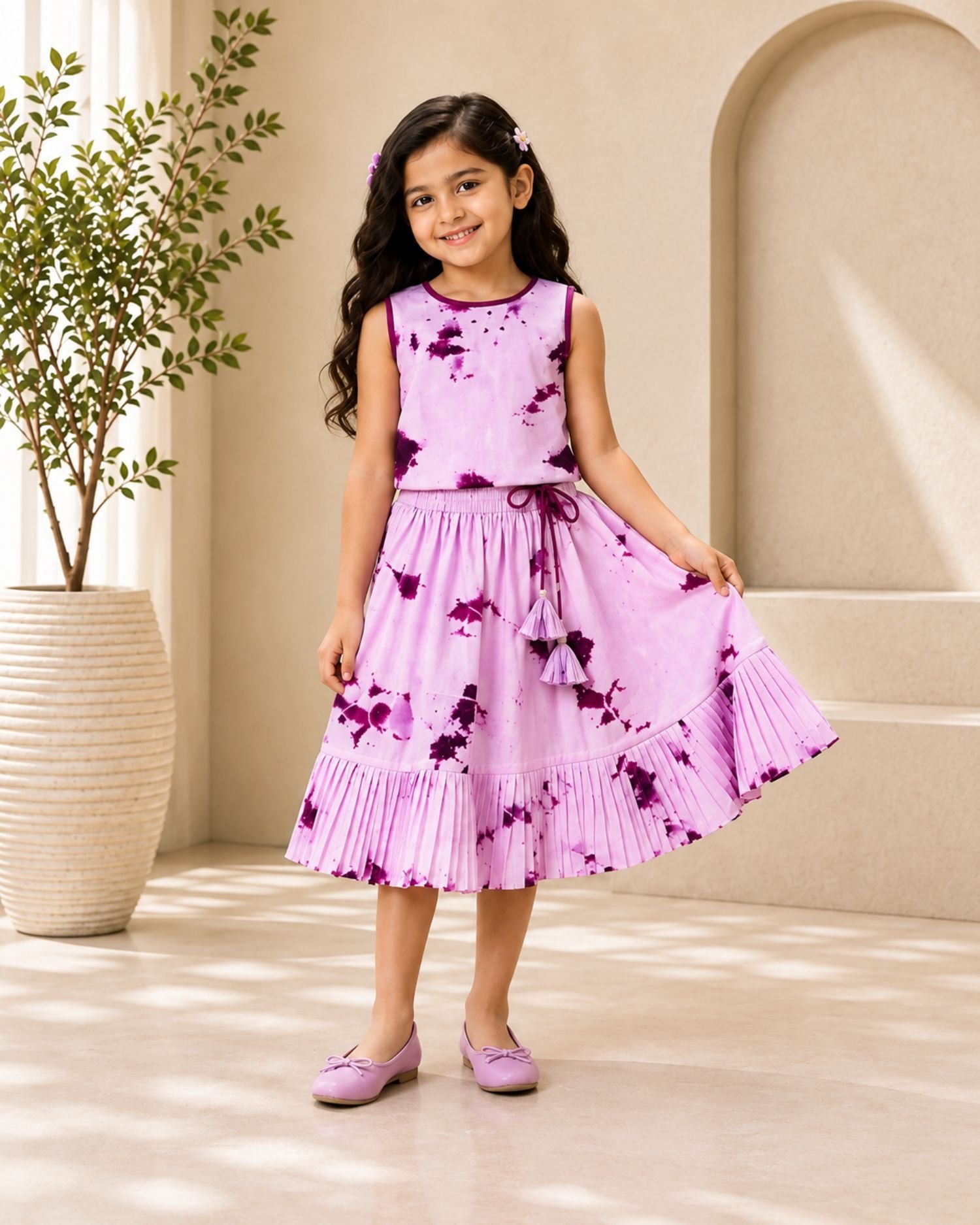 Lavender Skirt Set