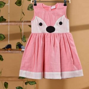 Dress with pink cat design